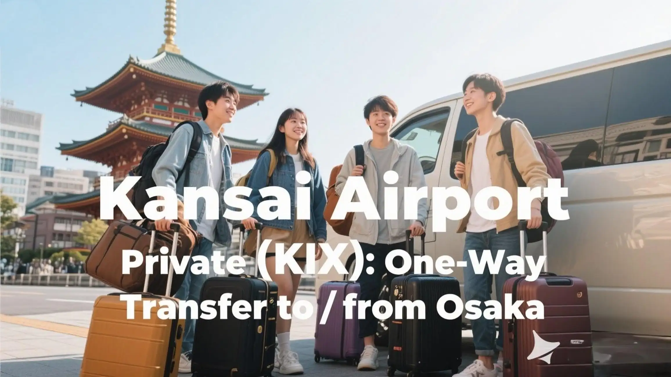Kansai Airport (KIX) Private One-Way Transfer to-from Osaka