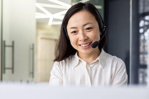 Asian,Female,Online,Customer,Support,Customer,Service,Worker,At,Workplace